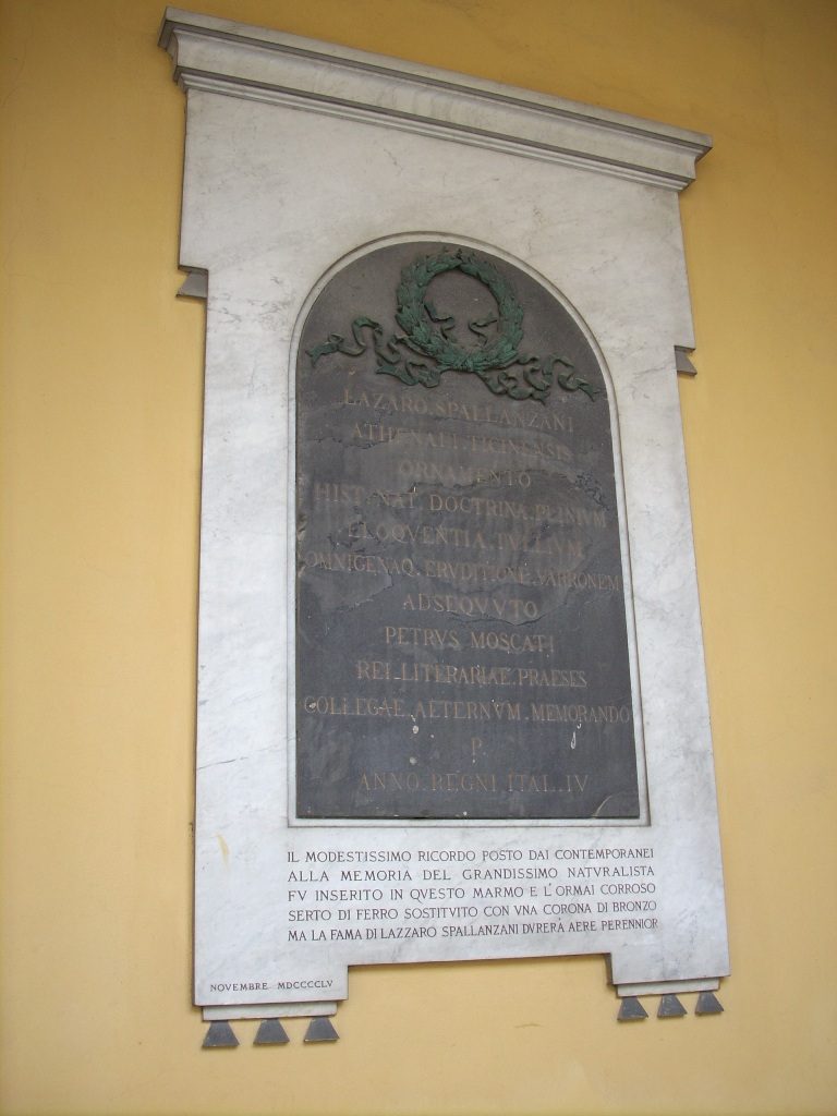 Lazzaro Spallanzani memorial tablet, University, Pavia - 1.jpg